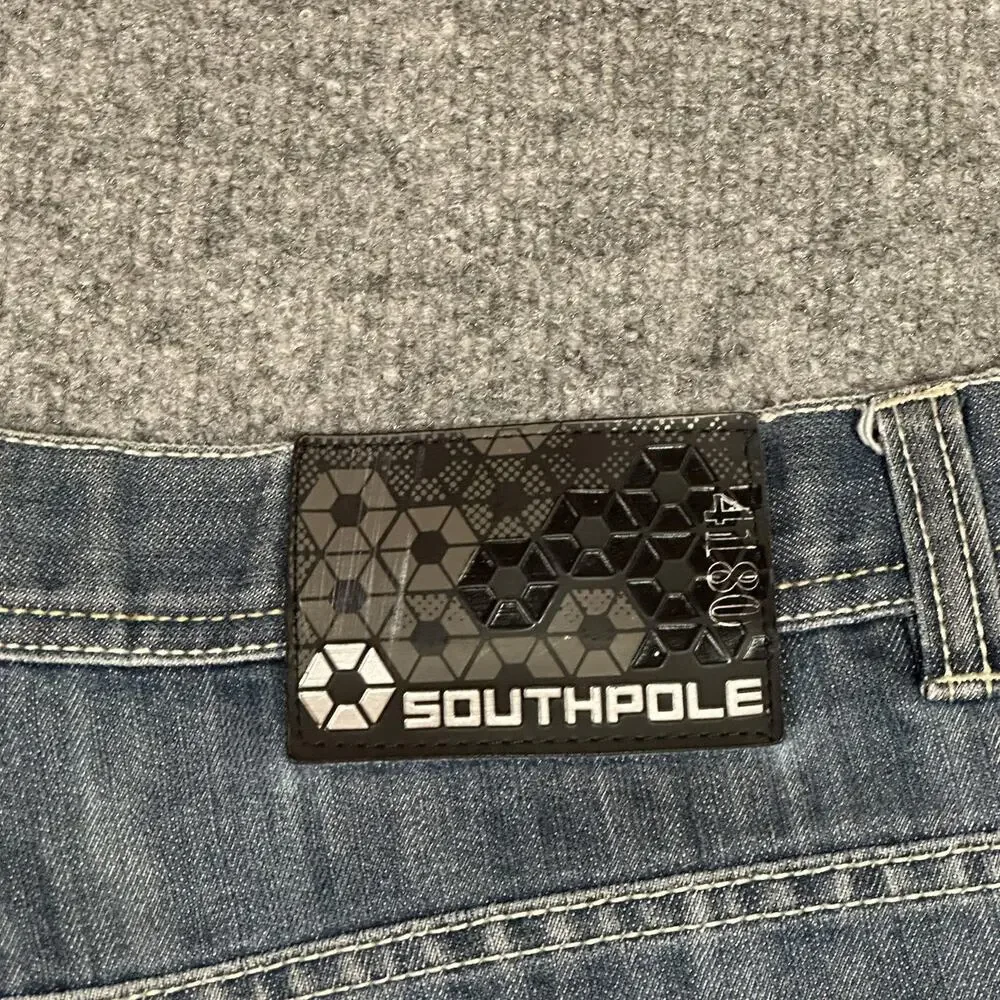 Southpole Wide Leg Jeans Mens 38 Blue Baggy Skate Relaxed Fit Denim Y2K VTG